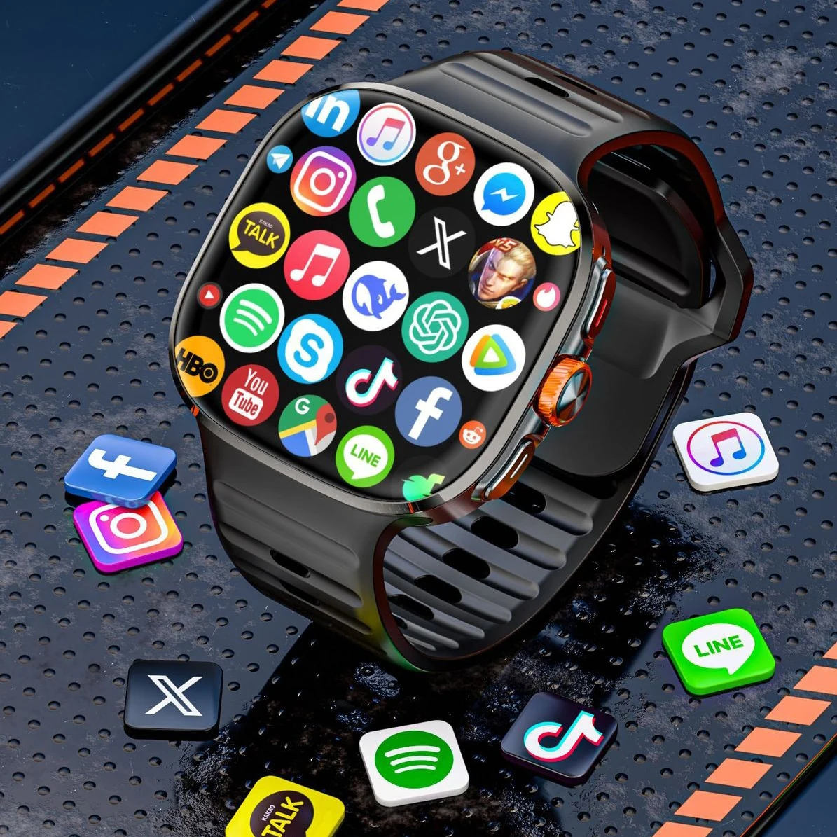 LOKMAT WIFI 4G LET Smart Watch Men Women AMOLED Screen 3G+32G Rotating Camera 1150 MAh Long Standby Fitness Tracker Android