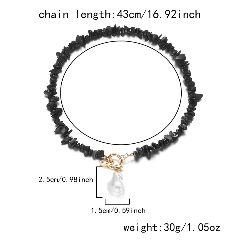 Handgefertigte böhmische Perlenimitat-Anhänger-Halskette, Quarz-Amethyst-Perlen, unregelmäßiges zerkleinertes Stein-Design für Party-Geschenk – Detail 11