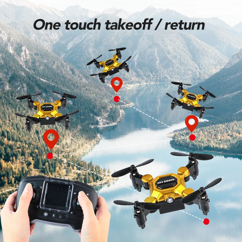 2022 New four-axis mini aerial photography 4K drone stunt remote control aircraft anti-fall fixed height toy micro aircraft