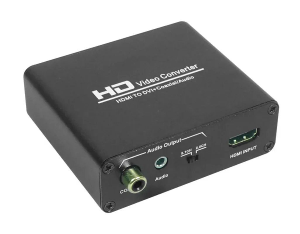 HDMI To DVI + Coaxial Converter with Audio Output (3.5mm)