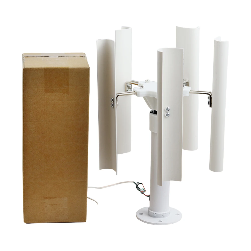 Vertical Five-blade Wind Generator Model Three-phase Permanent Magnet Brushless Generator Low-speed Windmill Portable Outdoor