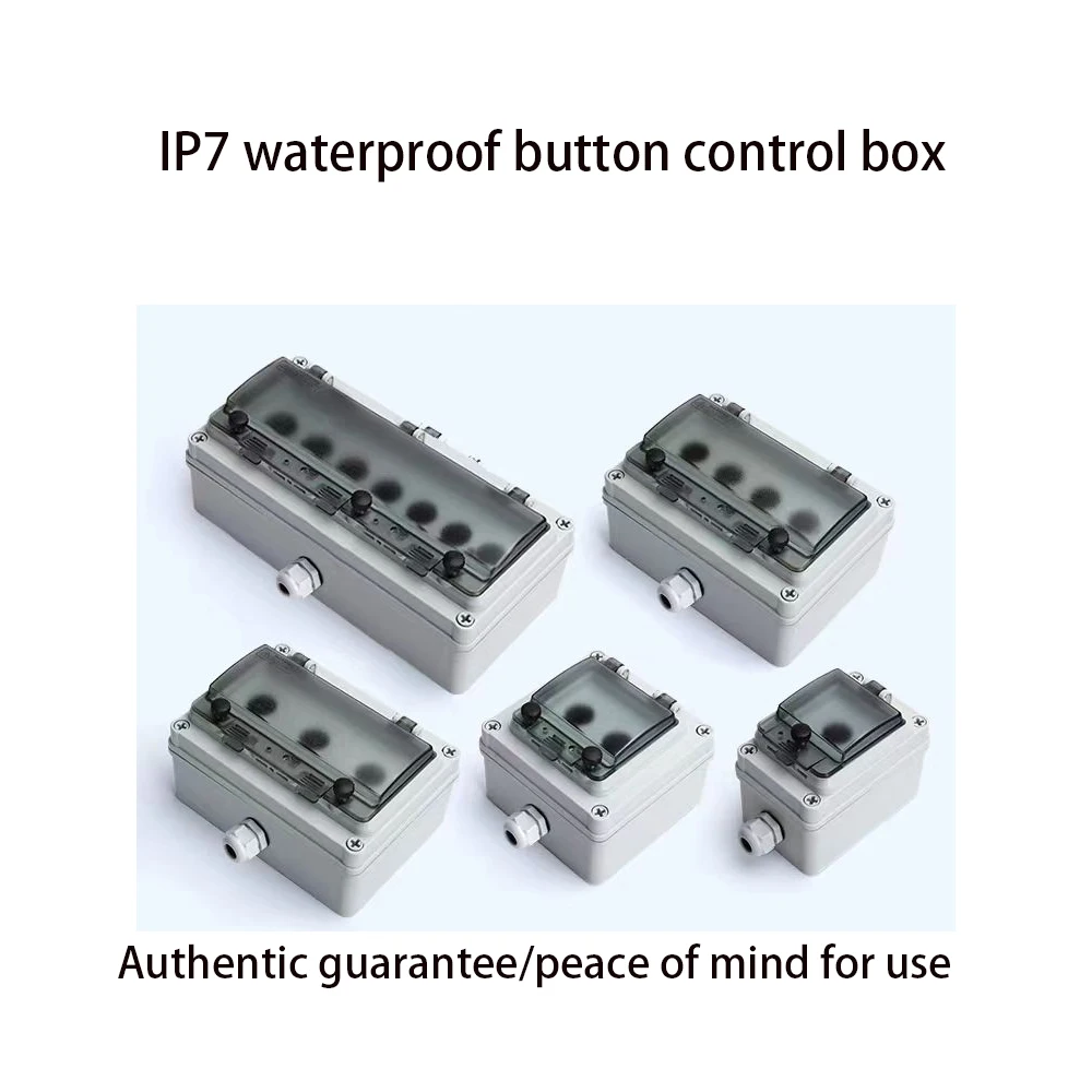 Indoor and outdoor waterproof  button switch control box plastic rain proof electric control box electric transparent cover