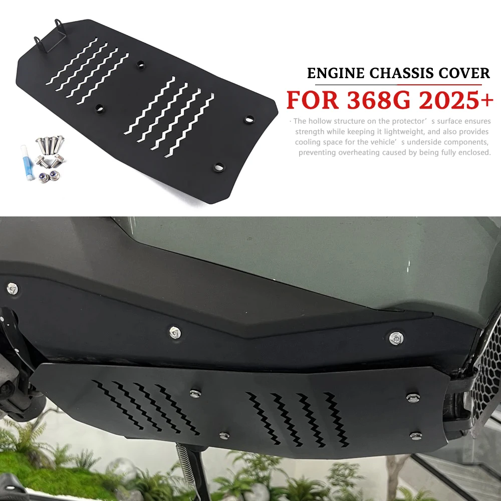 

For ZONTES 368G 2025 2026 Engine Skid Plate Motorcycle Underbody Protection Guard Chassis Bash Plate Black Accessories