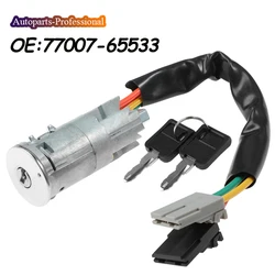 Ignition Steering Lock Barrel Contact Switch & 2 Keys 7700765533 77007-65533 7701475696 252034 For Renault Trafic 2001-2014