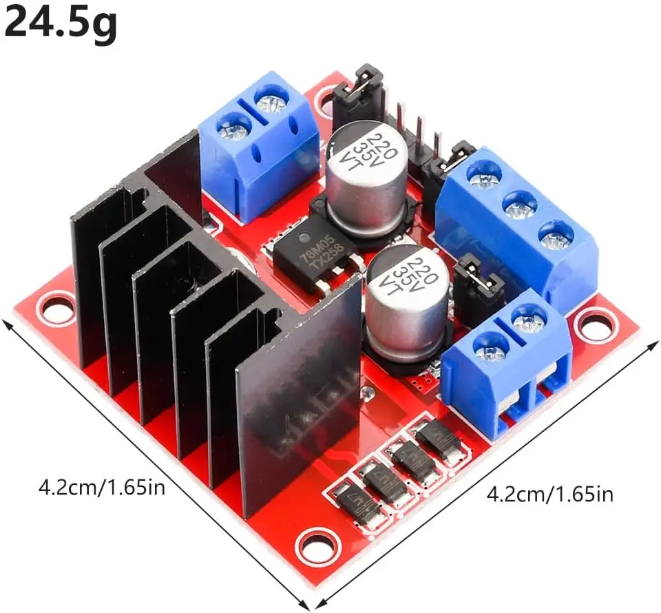 L298N โมดูลบอร์ด L298N stepper มอเตอร์สมาร์ทรถหุ่นยนต์ breadboard peltier High Power L298 DC Motor Driver สําหรับ arduino