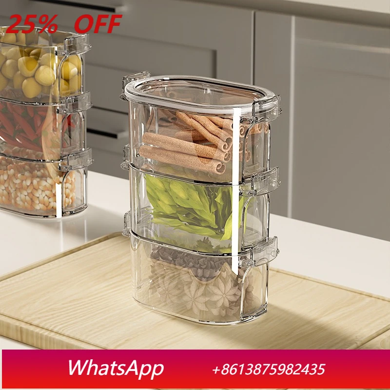 

LTT spice storage box household kitchen multi-layer food grade seasoning packing box