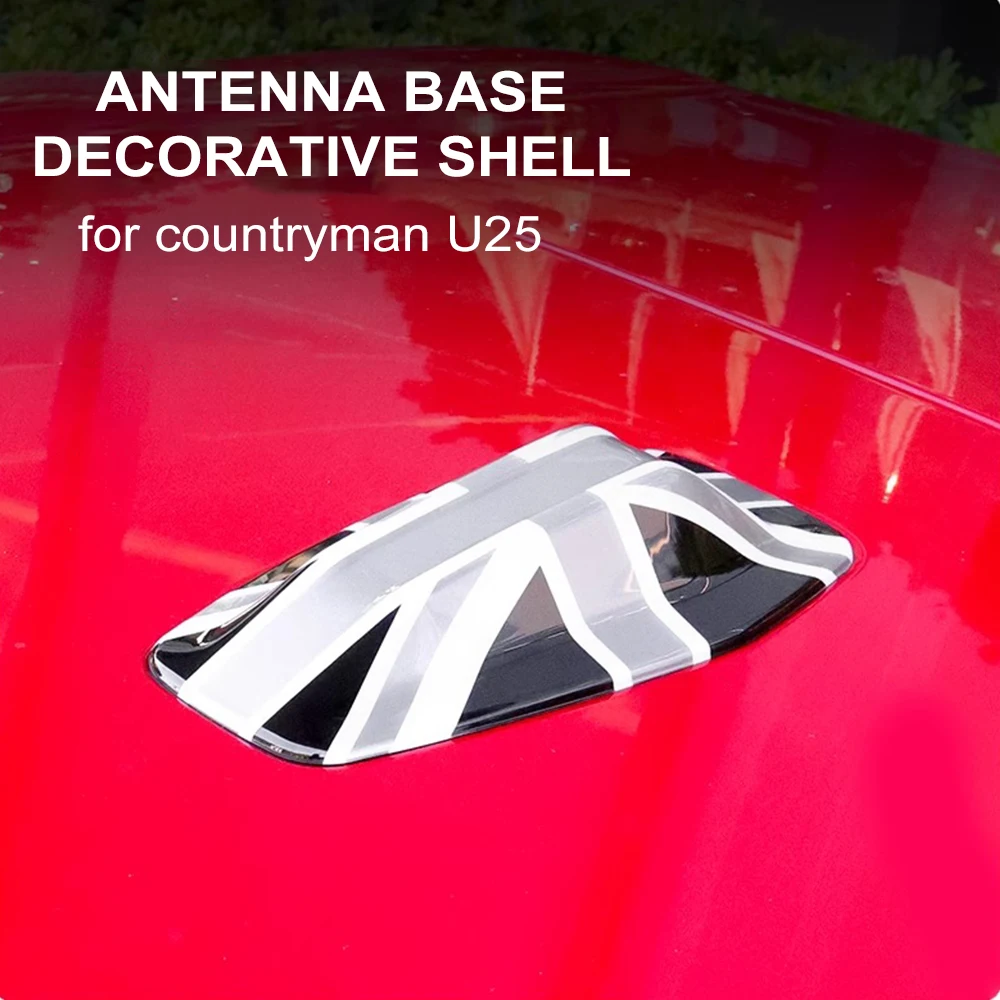 Car Antenna Base Decorative Shell For MINI Cooper Countryman U25 Electric 2024 Union Jack Style Auto Antenna Cover Modification