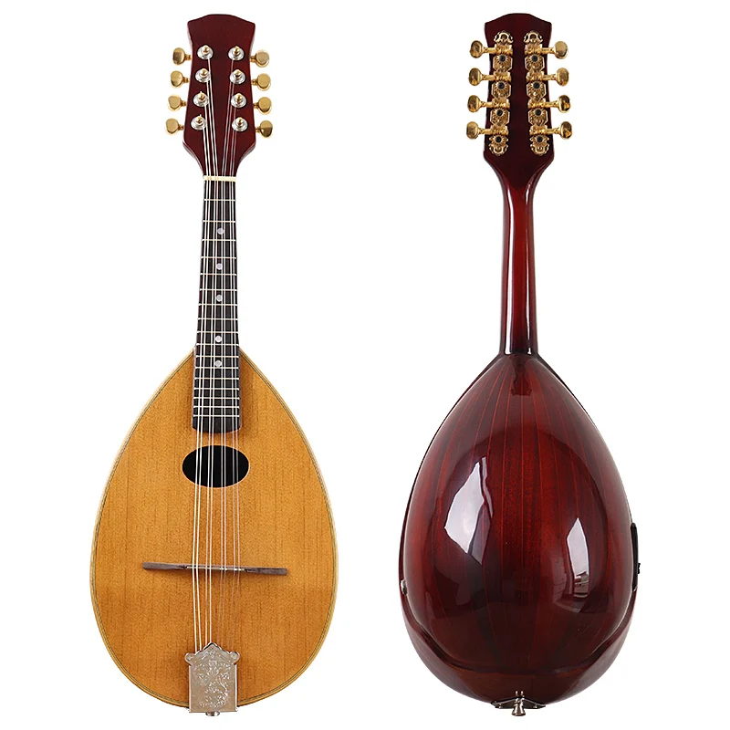 Hand-made Solid Spruce Wood Scoop Shape Mandolin 31 Inch Wood Spruce Top 8 String Mandolin Guitar High Grade Mandolin