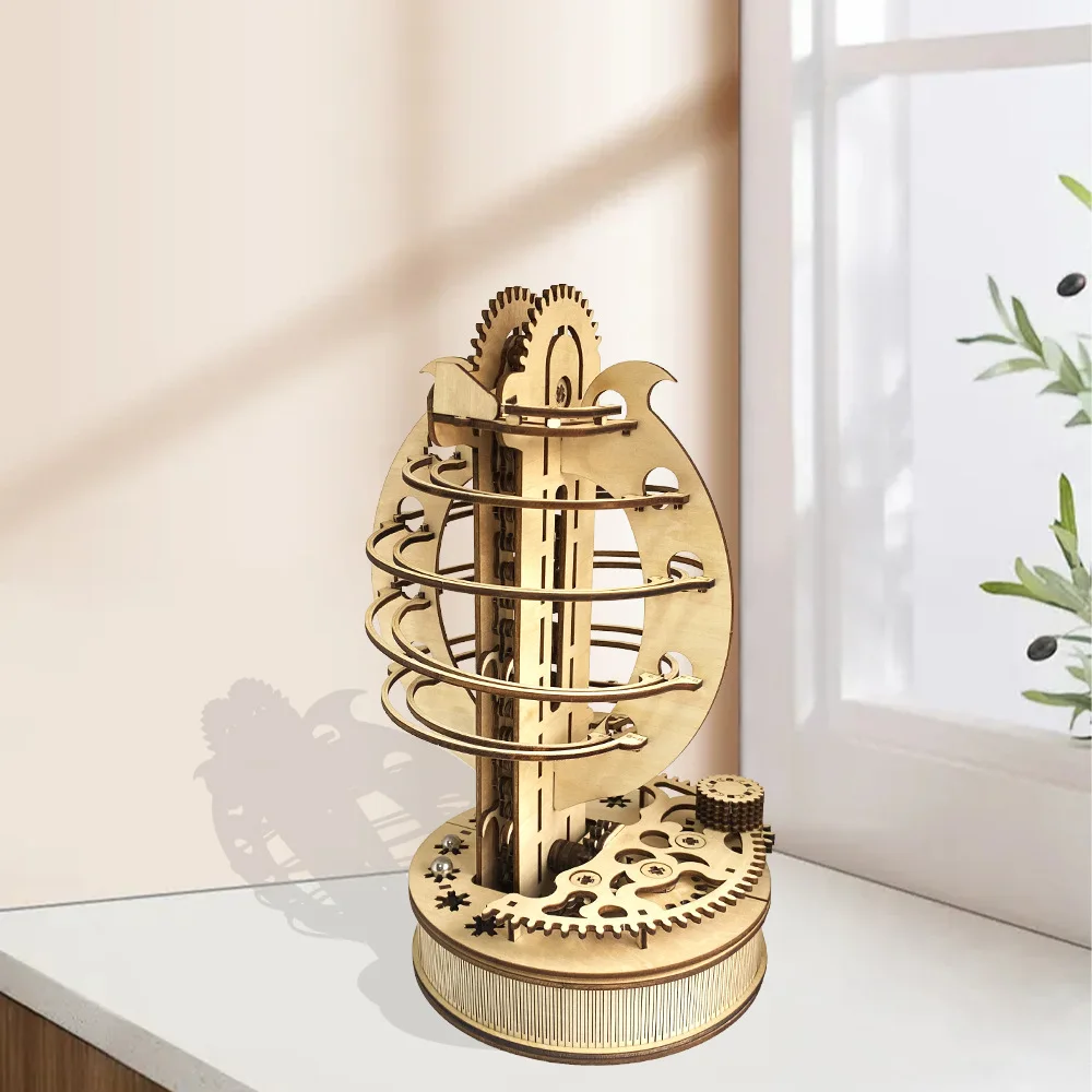 Mechanical track model adult creative three-dimensional puzzle puzzle decompression assembly toy wooden ornaments