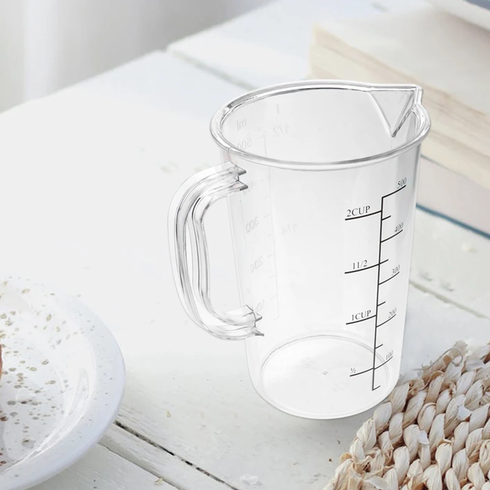 

2Pcs Measuring Cup Set Clear Large Capacity Transparent Graduated Cups for Milk Kitchen Scaled Holder Practical Use