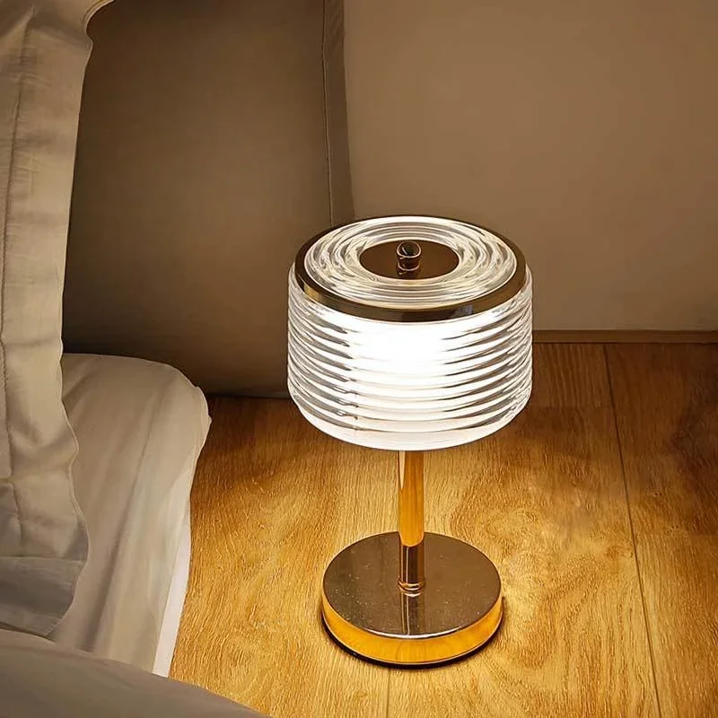 Modern Minimalist Desk Lamp Crystal Night Lights Bedroom Decoration