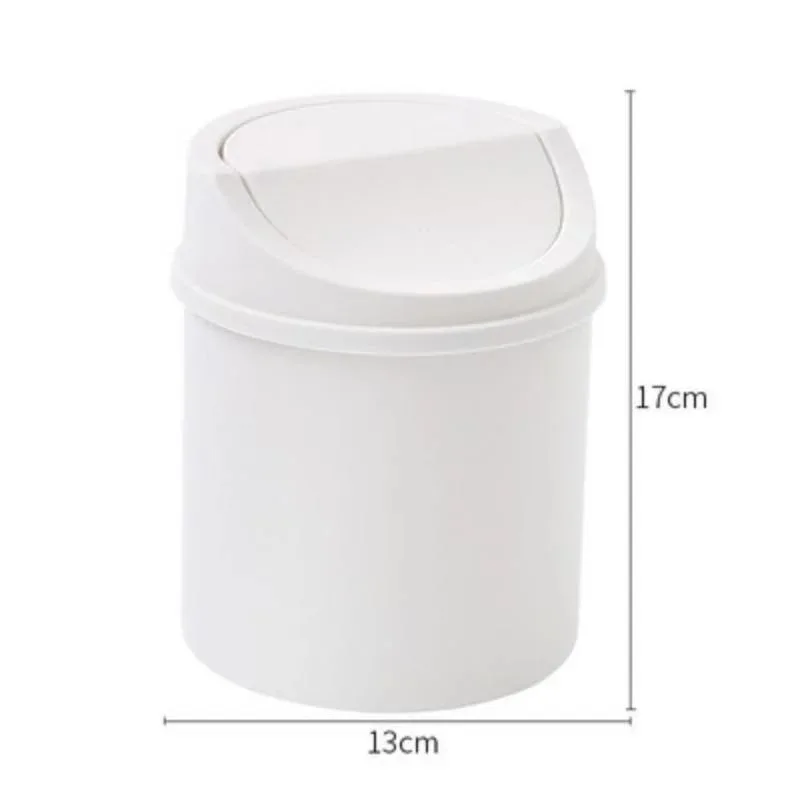 

﻿ For Clean Workspace Storage Box Home Desk Mini Desktop Bin Small Trash Can Tube with Cover Bedroom Trash Can Garbage Can