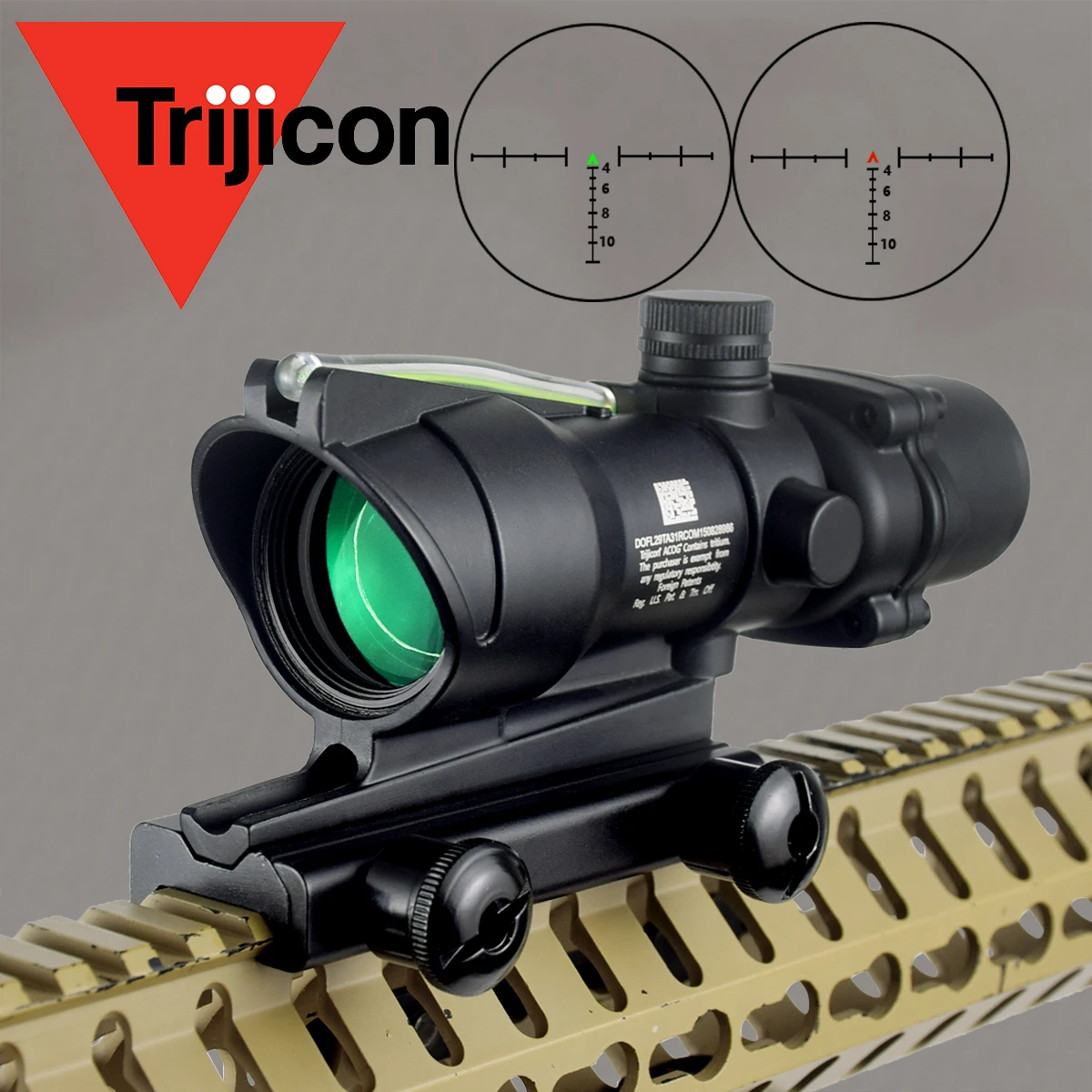 Trijicon Acog 4x32 mit rmr echten Glasfaser rot grün Punkt beleuchtet Chevron Glas geätzt Fadenkreuz Zielfernrohr Jagd visier