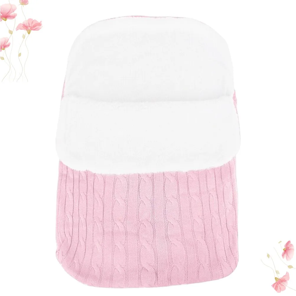 

Thickened Warm Sleeping Bag Kids Toddler Stroller Baby Knitting Swaddle Newborn Soft Comfortable Travel Outdoor Play