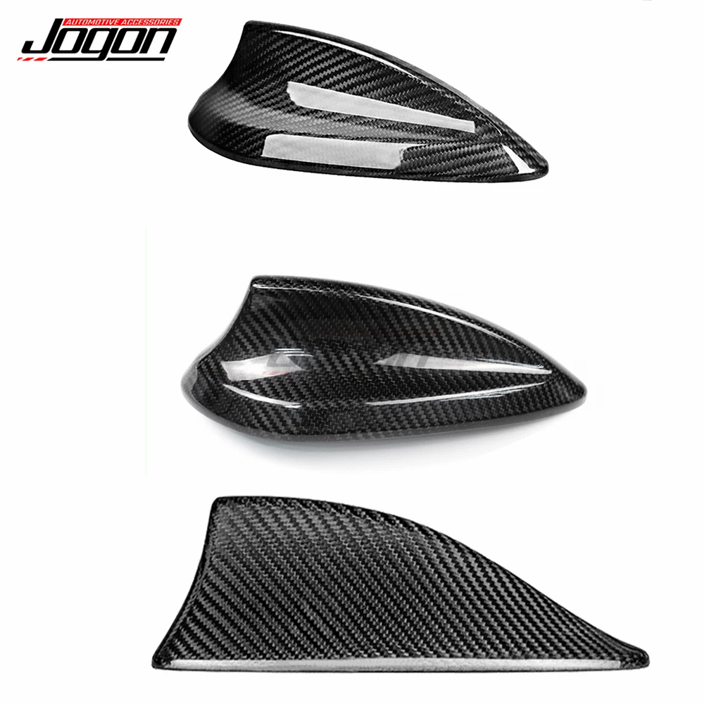 JOGON Carbon Fiber Exterior Car Roof Shark Fin Antenna Cover Trim For BMW F20 F30 F10 F01 G20 G11 X1 F48 X5 F15 Antenna Shell