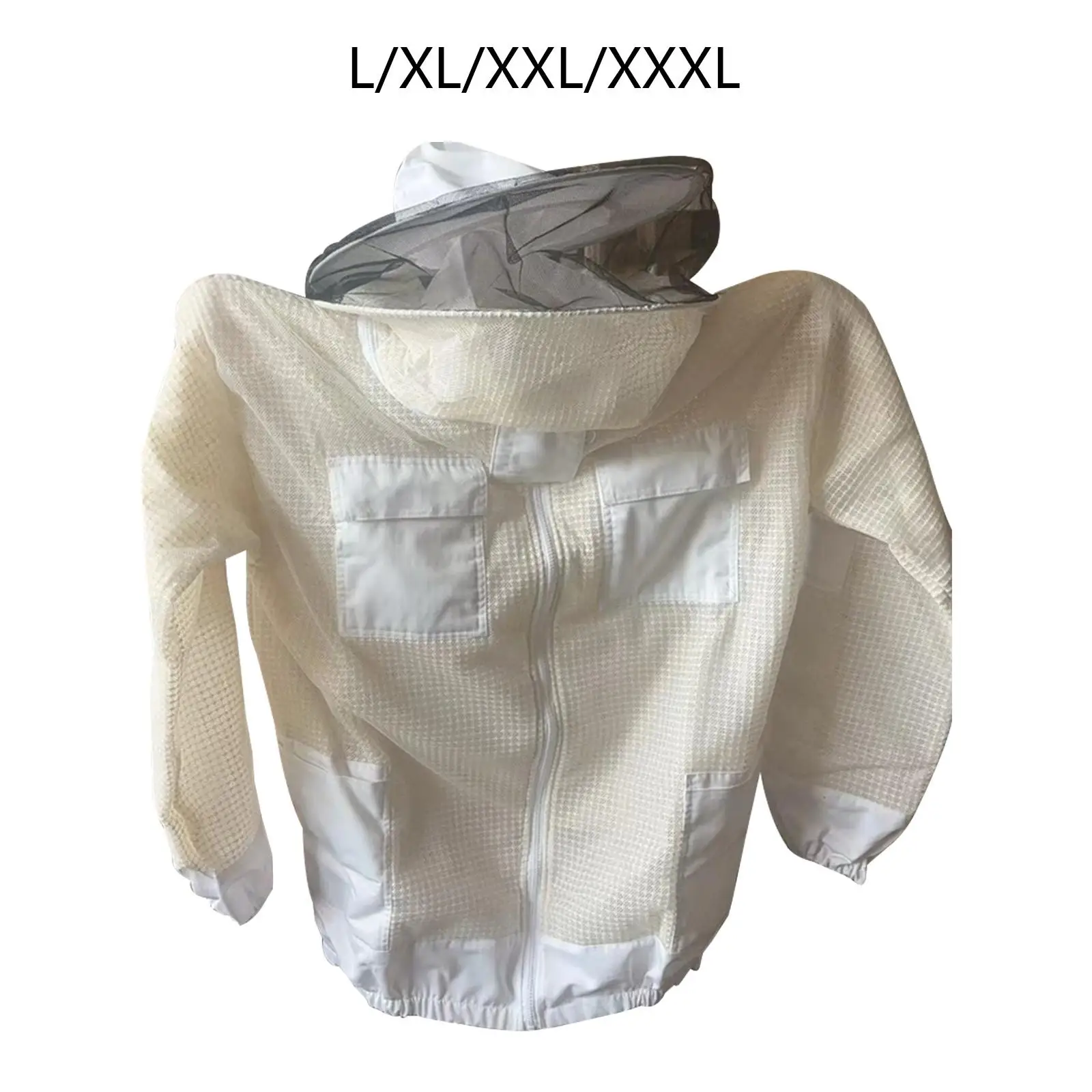 

Beekeeping Jacket Apiculture Beehive Gear with Removable Fencing Veil Hat