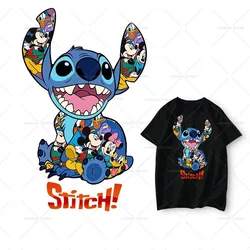 Disney Lilo & Stitch naszywki kreskówka ścieg naprasowanka na ubrania naklejki Iion na naklejka winylowa prezent dla dzieci