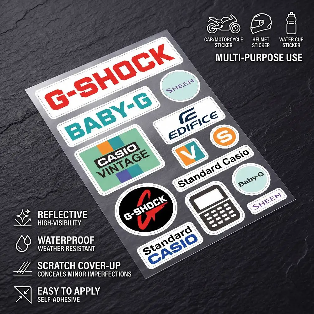Poster C-as-io Long Lasting Waterproof Reflective Sticker Scratch Conceal Fit Motorcycle Car Helmet Fridge Decals