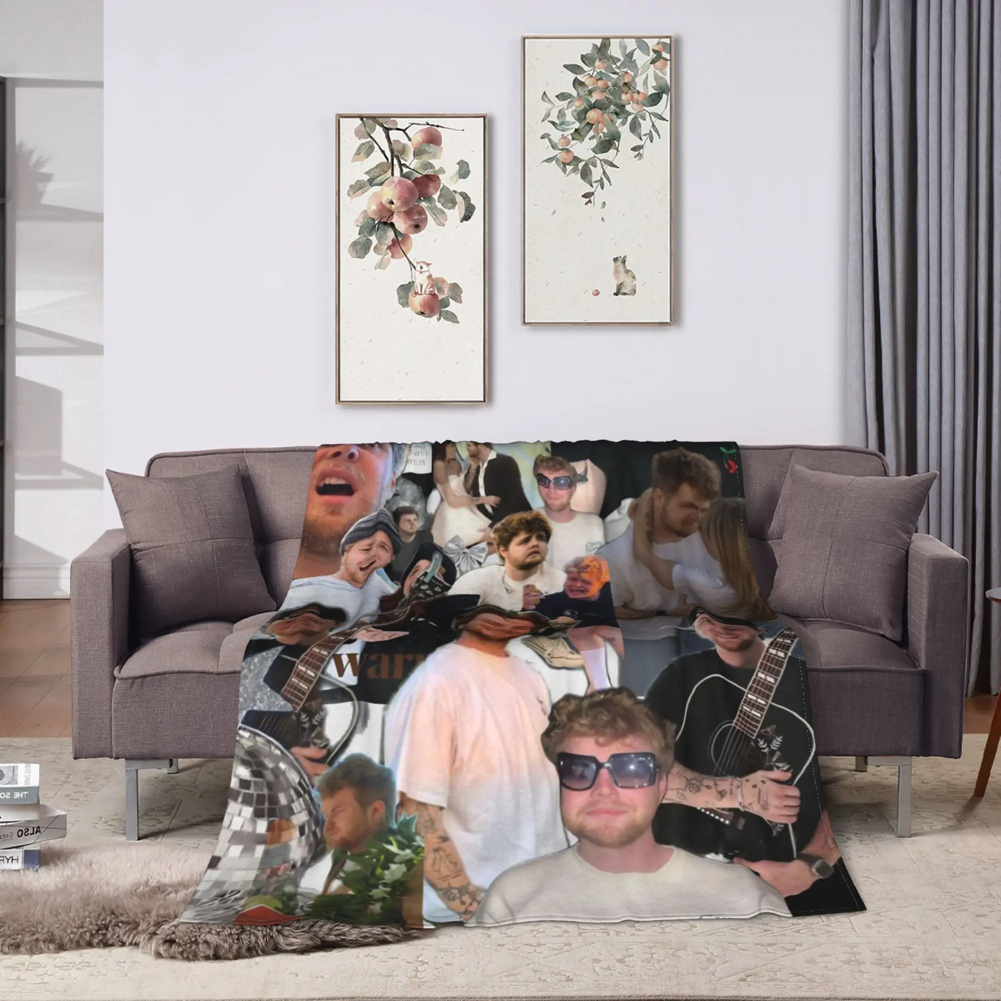 خمر أليكس وارن 2025 بطانية جودة الدافئة الناعمة الفراش يلقي الشتاء الزخرفية في الهواء الطلق طباعة المفرش