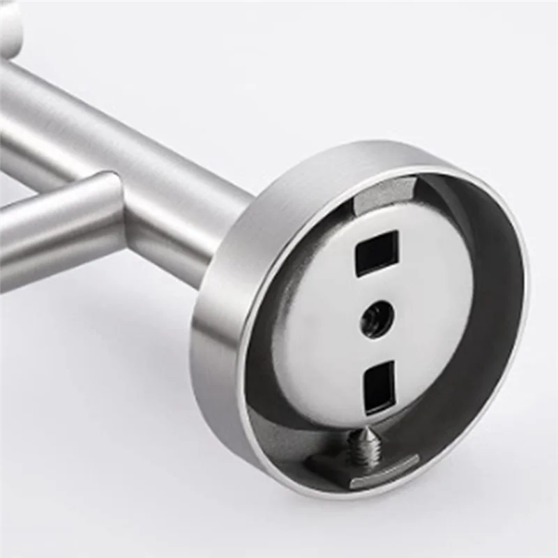 

Двойной вешалка для полотенец, полностью медная вешалка для полотенец, хромированное покрытие, держатель для полотенец для ванной комнаты, кухни, нержавеющее настенное крепление, матовое