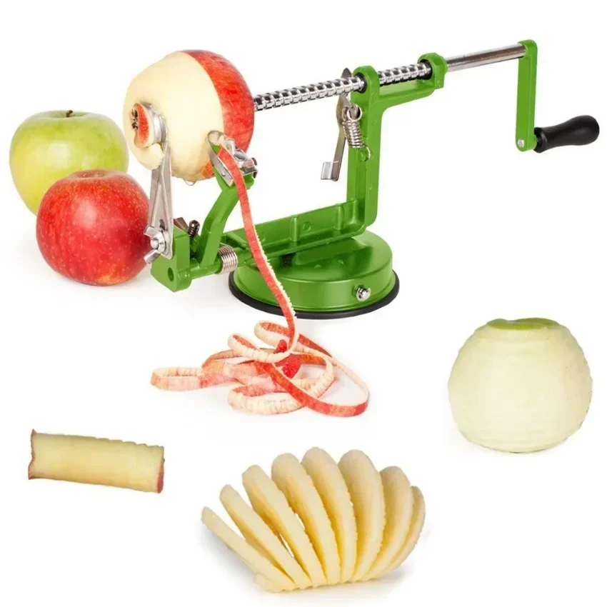 Manual Vegetable Peeler, 3 in 1 Apple Potato Peeler and Slicer, Stainless Steel Kitchen Gadget