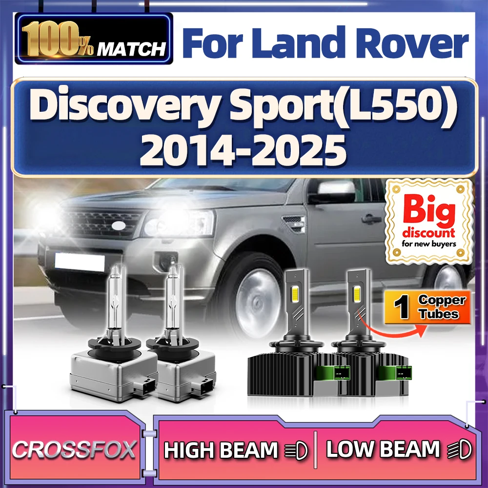 

CROSSFOX For Land Rover Discovery Sport(L550) 2014 2015 2016 2017 2018 2019-2025 LED Xenon HID Headlight Bulbs Headlamp Ampoules