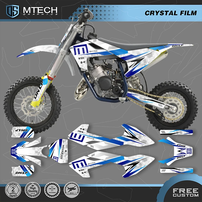DSMTECH MOTOR Motorcycle Graphics Stickers Decals Kits For Husqvarna TC50 2017 2018 2019 2020 2021 2022 2023 007