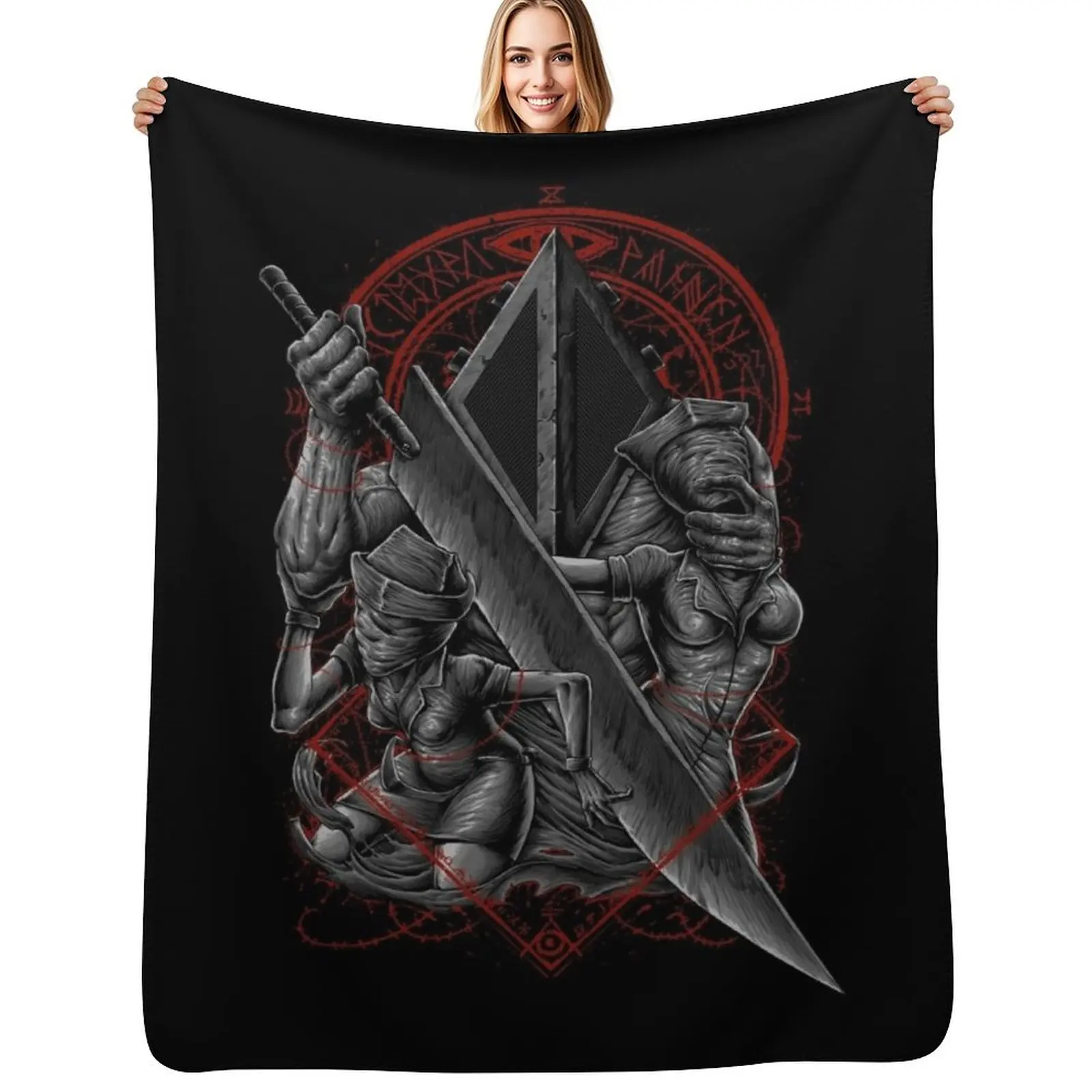 Silent Hill Throw Blanket Soft Warm Blanket Gift for Men Women Adults