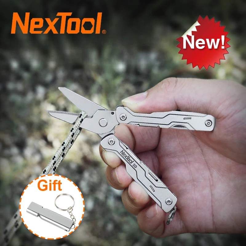 NexTool 8 In 1 Mini Sailor Scissors S0 Micro Keychain Multitool Screwdriver Portable Pocket Folding EDC Tool for Travel