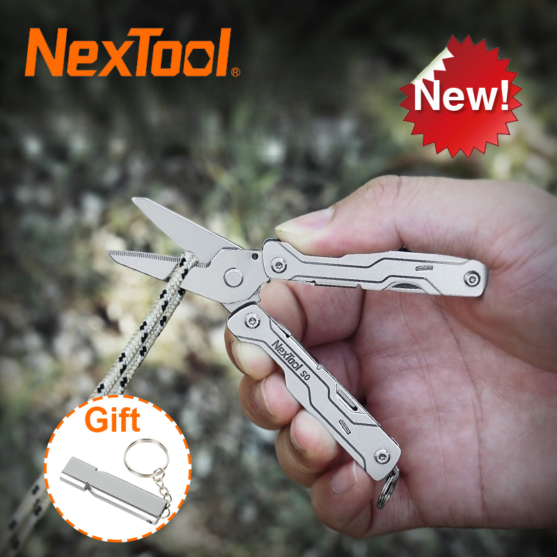  NexTool 8 In 1 Mini Sailor Scissors S0 Micro Keychain Multitool Screwdriver Portable Pocket Folding EDC Tool for Travel 