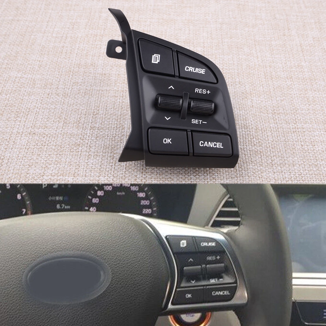 

Front Right Steering Wheel Cruise Switch Button 96720D32004X Fit for Hyundai Tucson TL 2016 2017 2018