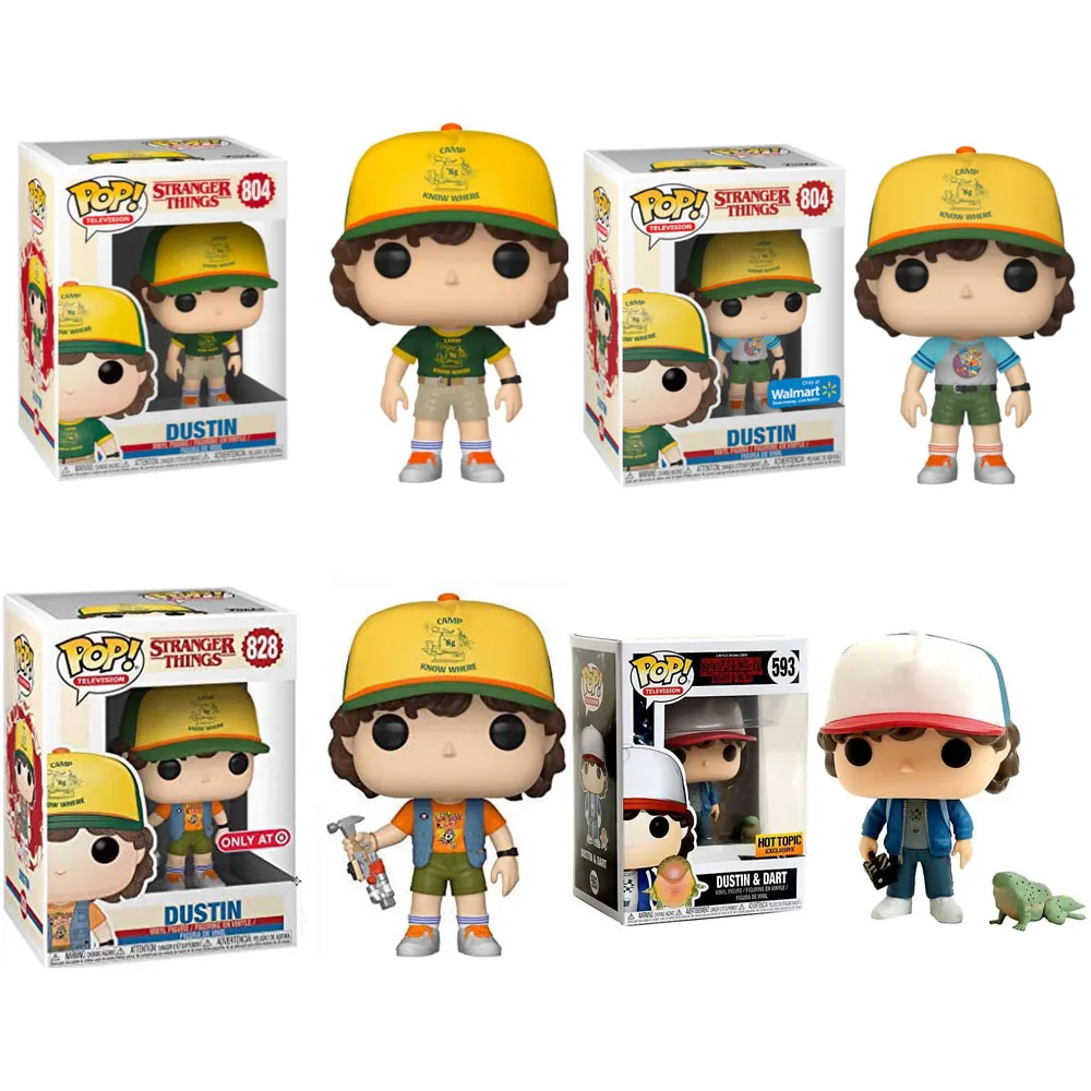 Funko Pop Television Dustin #828 #804 Dustin & Dart #593 Vinyl Action Figures Toys Collection Dolls