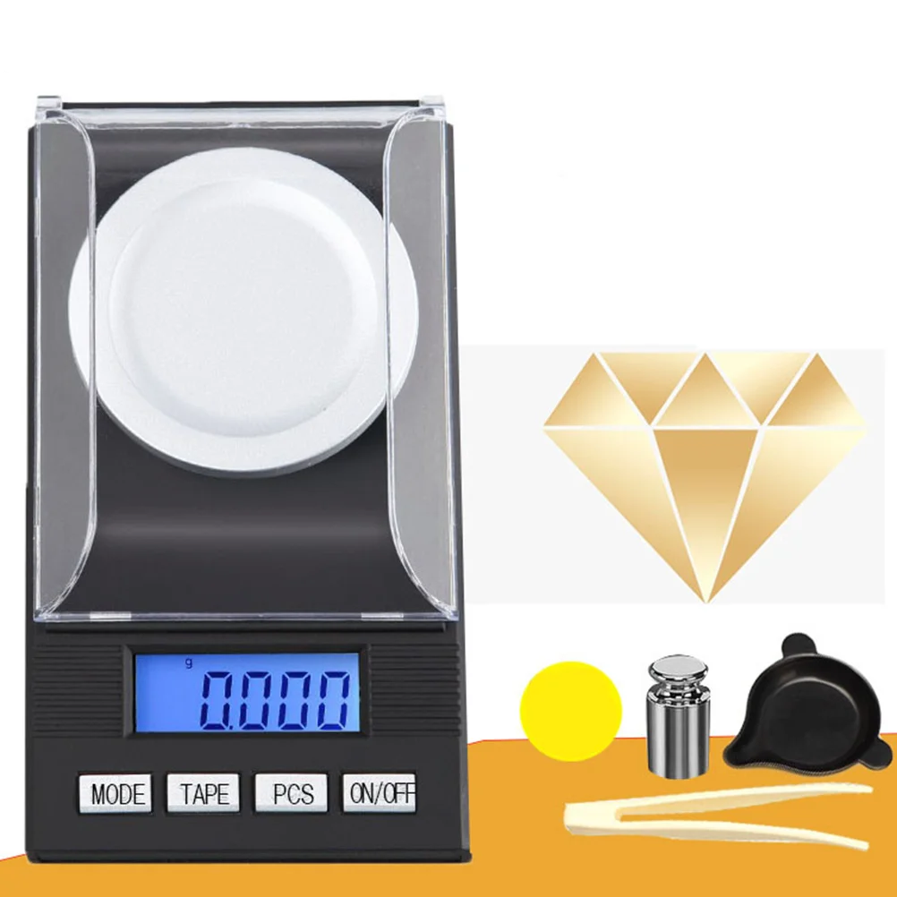 

Electronic Jewelry Scale Mini 20g 0.001g Scale Backlight Auto Off High Precision Counting Function for Jewelry
