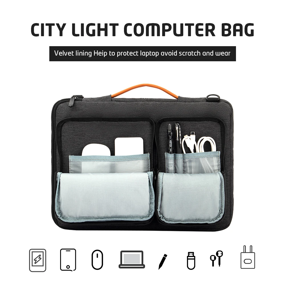 Laptop Shoulder Bag Notebook Briefcase 14-15.6 Inch Laptop Sleeve Bag for Macbook Pro Air/ Case HP Huawei Black Notebook Bag