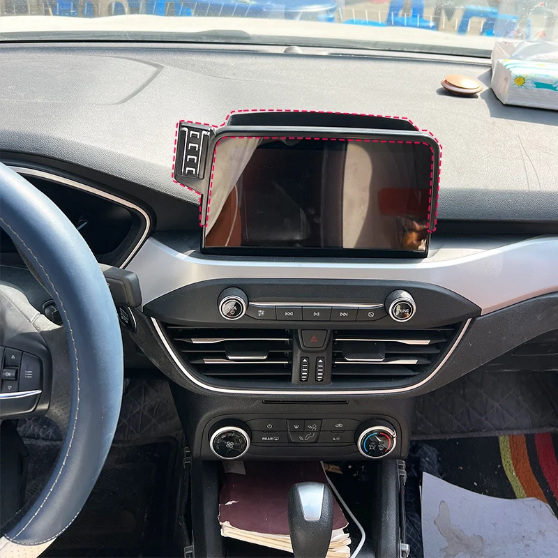 Car Phone Holder For Ford Puma 8.0 Inch Screen Mobile Phone Support Car Mounts 15W Wireless Charging Accessories 360° Degrees