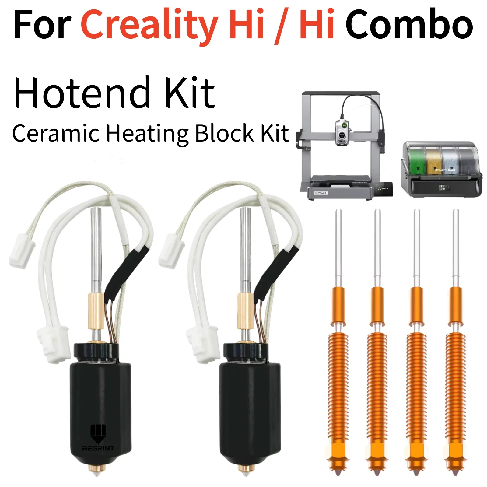 

High-Quality Hotend Kit for Creality Hi/Hi Combo 3D Printer Accessories – High-Flow and feeding smooth hotend nozzles