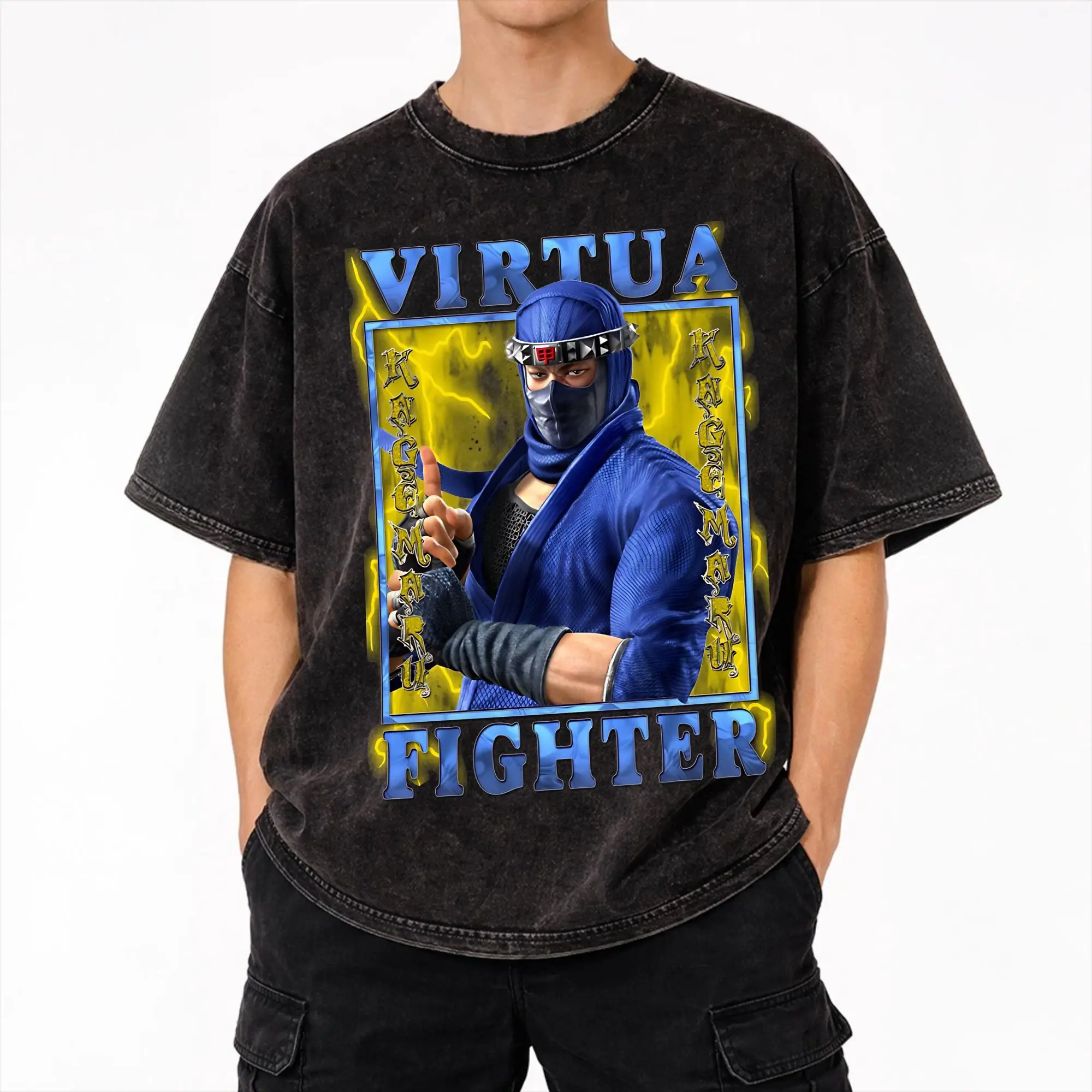 Camiseta de verano Virtua Fighter 5 Sapphire ninja Mortal Kombat 2, camiseta lavada, camiseta Harajuku, camisetas para hombres y mujeres