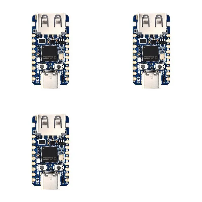 A96T 3X RP2350-USB-A RP2350A USB Mini Development Board 2Mb Flash Core Board Programmable USB Interface Demo Board