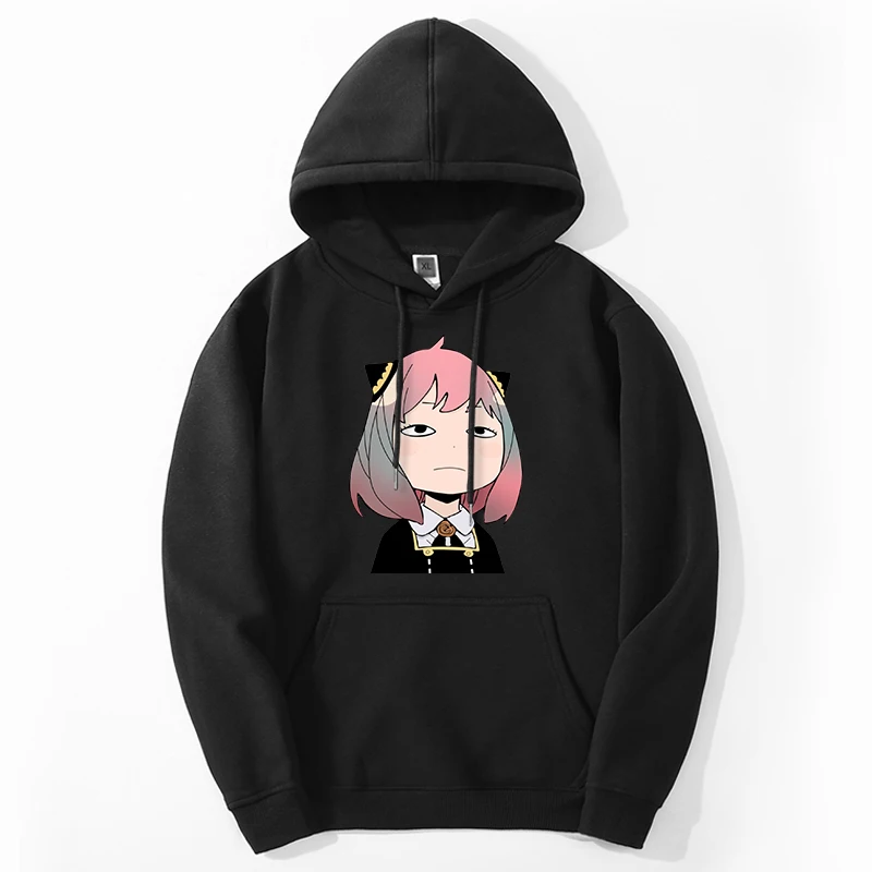 Spy X Family Japan Anime Sweatshirts Hoodies Cute Kawaii Girl Anya Forger Pink Harajuku Hip Hop Casual Clothes Streetwear