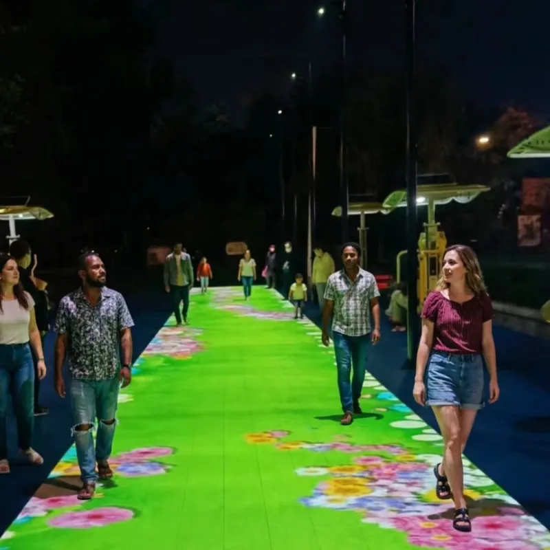 3D Interactive Touch Floor Projection Game System Full Screen LCD Interactive Display for Outdoor Resort Event