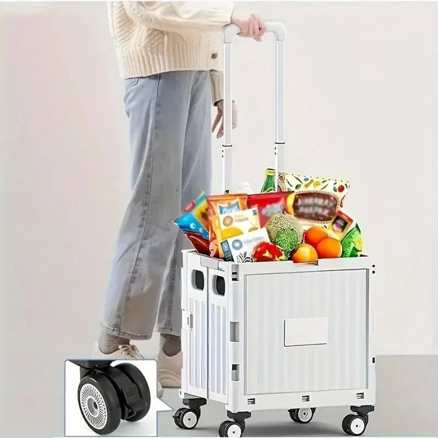 Składany wózek transportowy o dużej wytrzymałości, o dużej pojemności, składany wózek kempingowy na zewnątrz, przenośny wózek na kółkach do przechowywania dla Bea