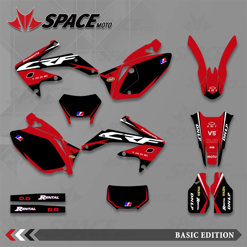 

SPACE Full Graphics Decals Stickers Motorcycle Background Custom Number Name For HONDA CRF 450X CRF450X 2005-2016