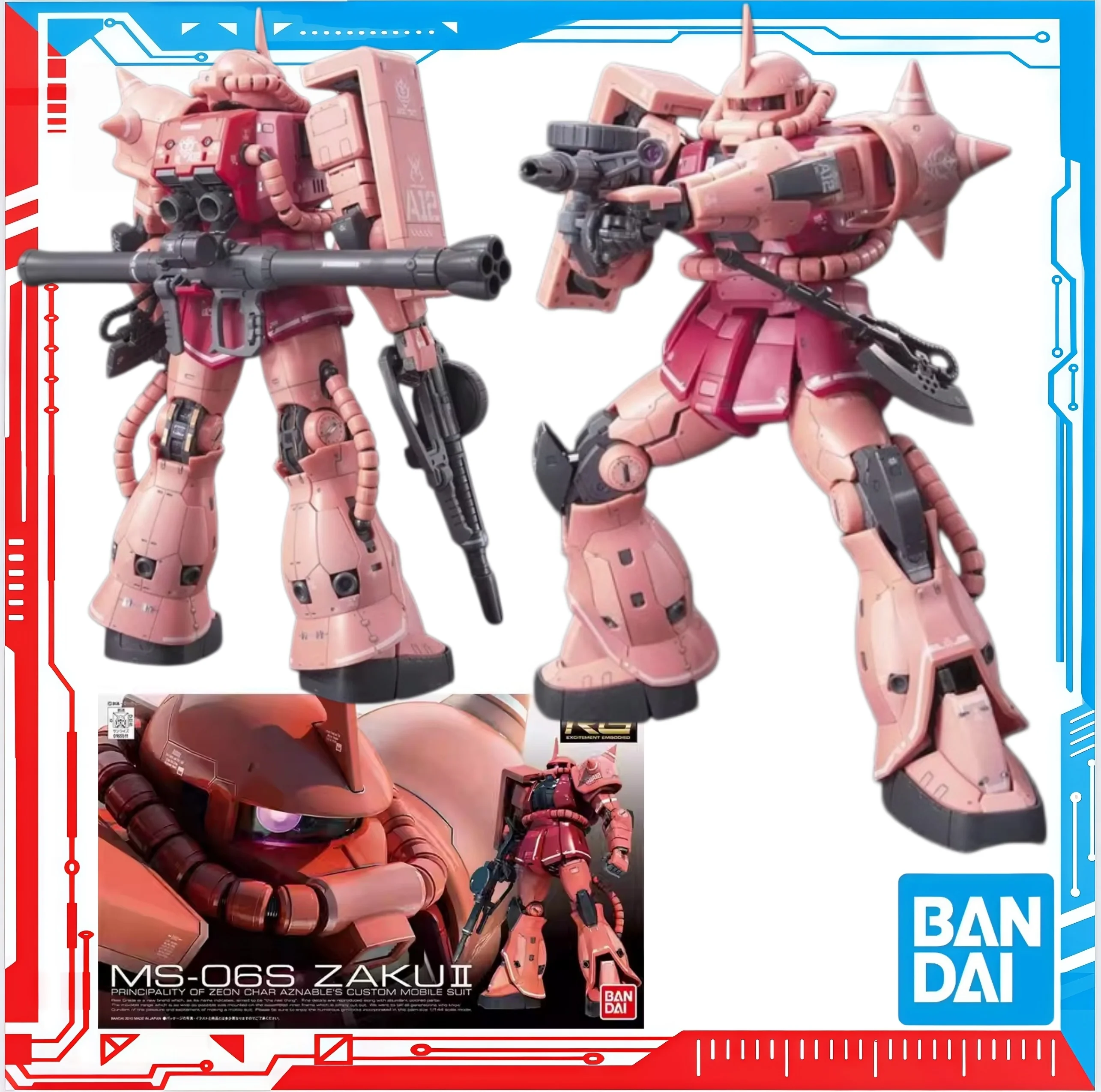 Bandai Model Gundam Rg - Bandai RG 1/144 GUNDAM MS-06S ZUKU2