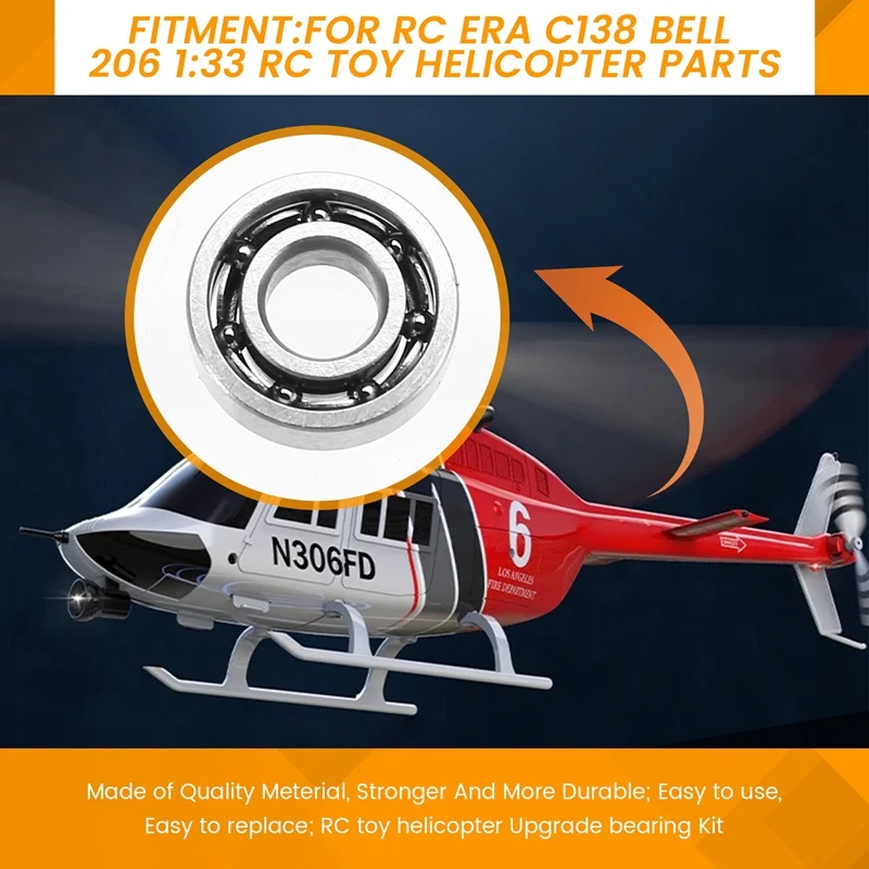 RC Toy Helicopter Upgrade C138 C186 Bearing Kit For RC ERA C138 Bell 206 1:33 RC Toy Helicopter Parts