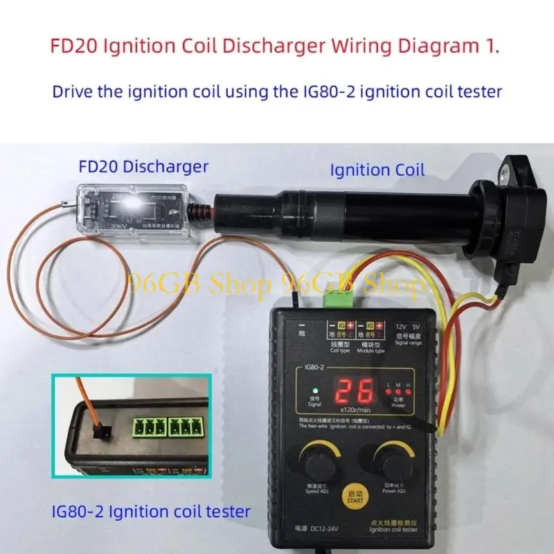 96GB User Friendly Ignition Coil Tester In Motorcycle Repair For Enthusiasts And Professional