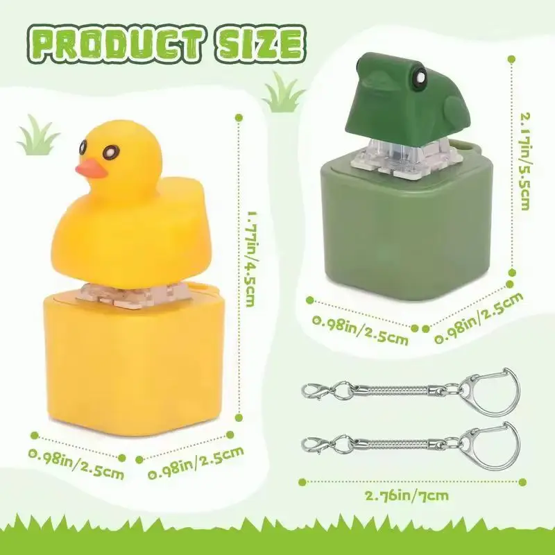 Rechargeable Squeeze Stress Relief Toy Cute Frog Keychain Pendant With Sound Portable Decompression Artifact Creative Gift view 2