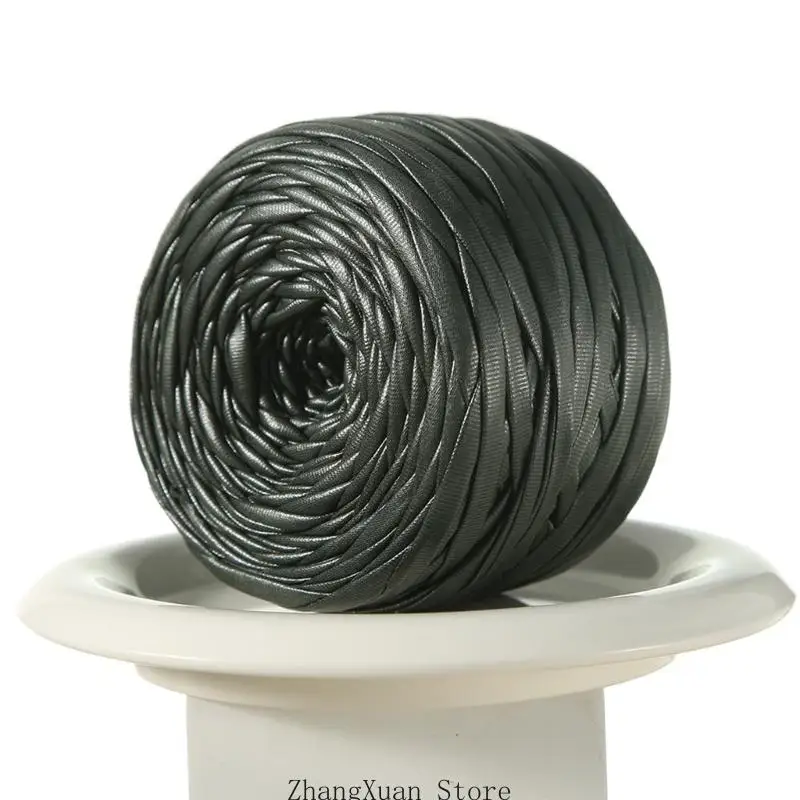 Flache Kordelrolle in Kunstlederoptik, 60 Meter, jede Rolle, 200 g, für Häkeltaschenherstellung und Handweben, Bastelbedarf – Detail 3