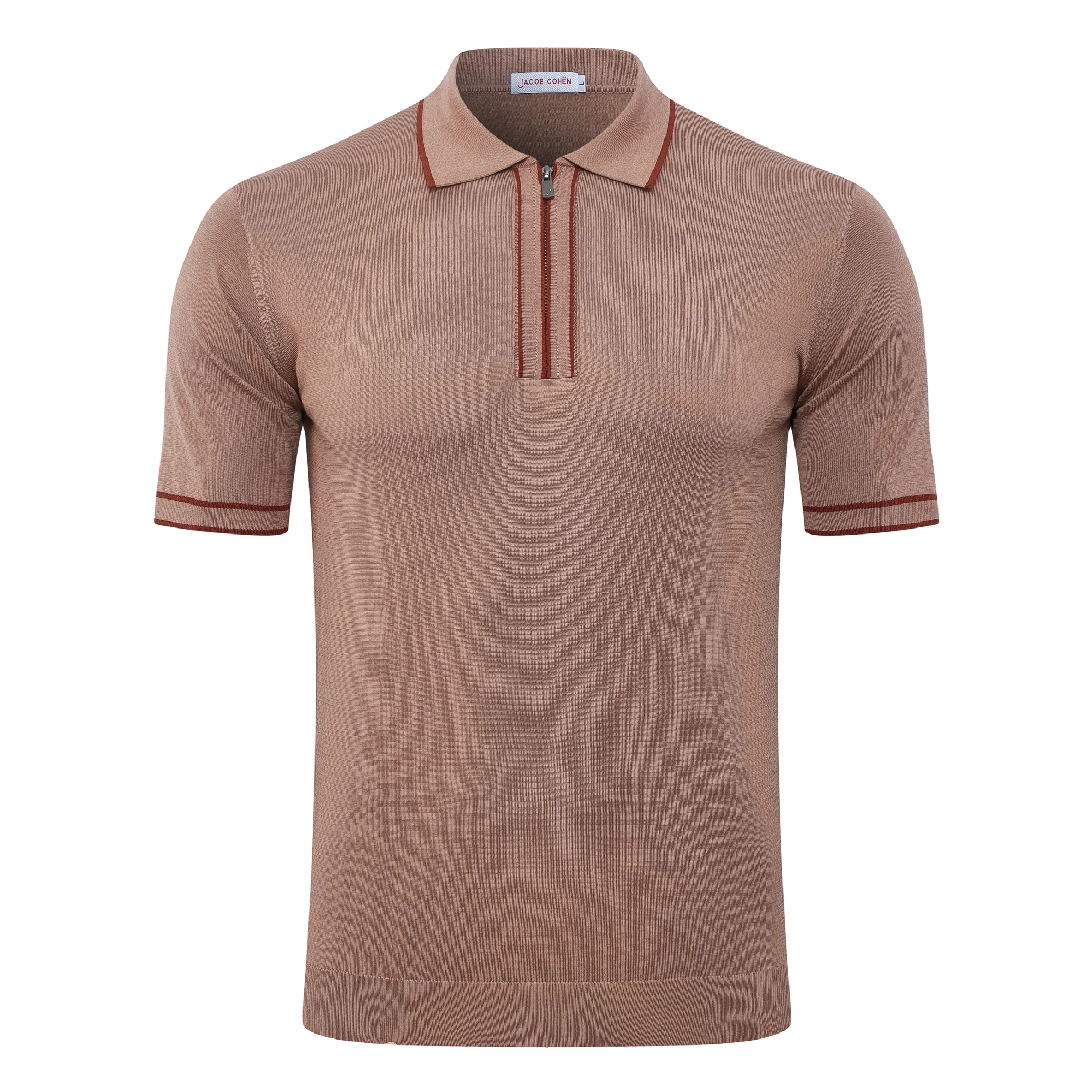 

OECHSLI polo shirt silk men 2026 New business Embroidery elastic short sleeve thin zipper comfortable fashion big Size M-5XL