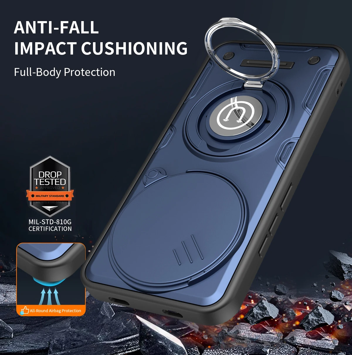 Anti Slip Color Matte PC+TPU Hybrid Armor Phone Case For Redmi 14C Note 15 14 Por Plus Magnetic Car Mount Lens Protective Cover view 4