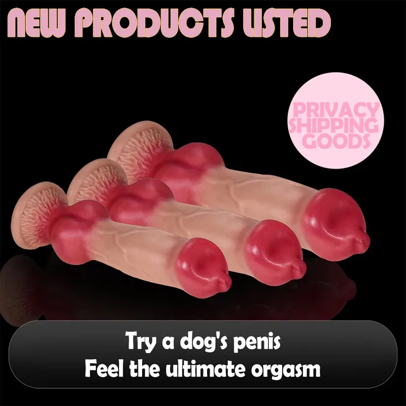 Emulation Animal Dildos Realistic Big Dog  Huge Penis Anal Plug Vaginal G-spot Masturbation Suction Cup for Women Sex Toys
